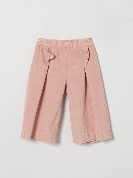 Monnalisa Girl's Corduroy Palazzo Trousers with Pleats