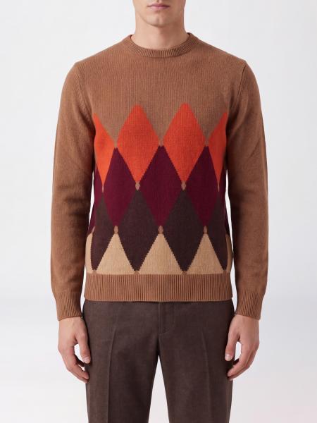 Diamond Pattern Pure Cashmere Crewneck Jumper Ballantyne