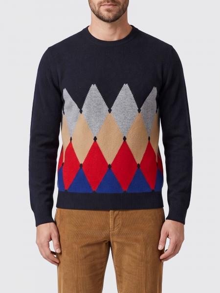 Diamond Pattern Pure Cashmere Crewneck Jumper Ballantyne