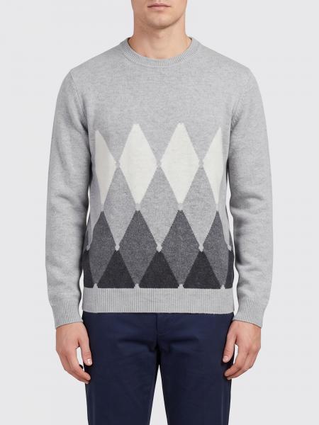 Diamond Pattern Pure Cashmere Crewneck Jumper Ballantyne