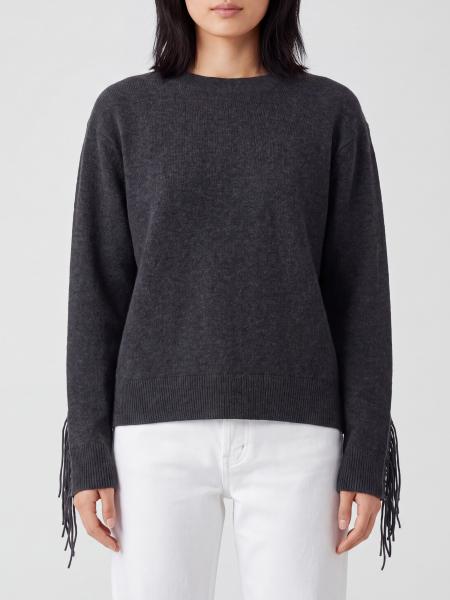 Pull à col rond P.A.R.O.S.H. en cachemire avec broderie, franges et épaules tombantes