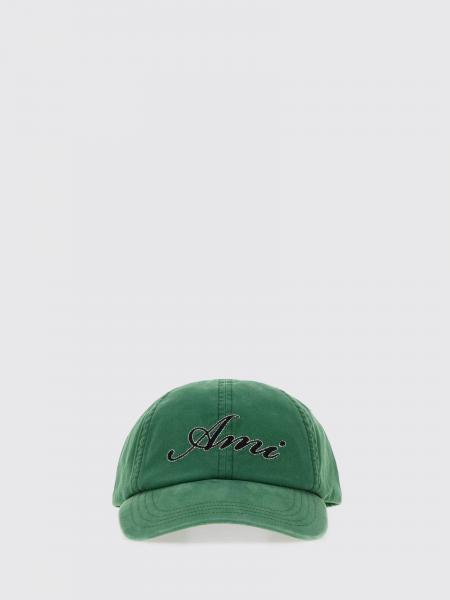 Ami Paris Black Cotton Baseball Cap with Logo