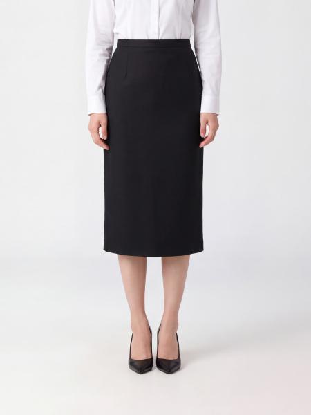 MAX MARA ハイウエスト ウールニット ミディペンシルスカート