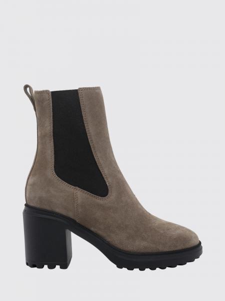 H724 Chelsea Boots Hogan in Suede with a Medium Block Heel and Round Toe