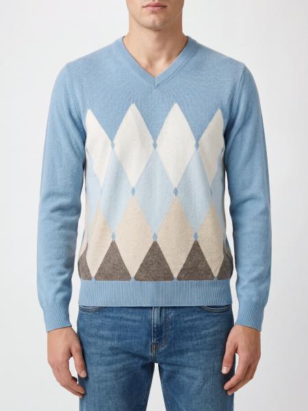 Ballantyne Argyle-Muster 100% Kaschmir-Pullover mit Rundhalsausschnitt