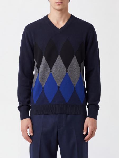 Ballantyne Argyle Pattern 100% Cashmere Crewneck Sweater