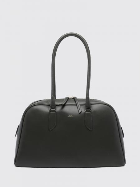 A.P.C. Paloma Smooth Cowskin Hobo Bag with Printed Logo