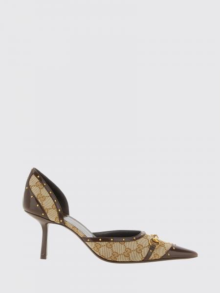 Savoy GG Jacquard Fabric Court Shoes Gucci with Studs and Stiletto Heel