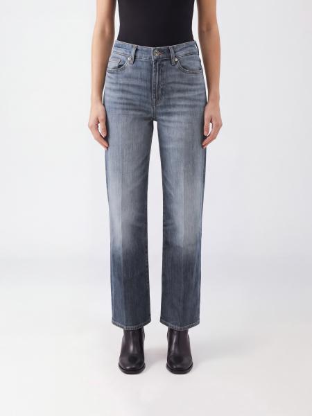 Jeans Lotta 7 For All Mankind a vita alta con gamba larga in denim di cotone