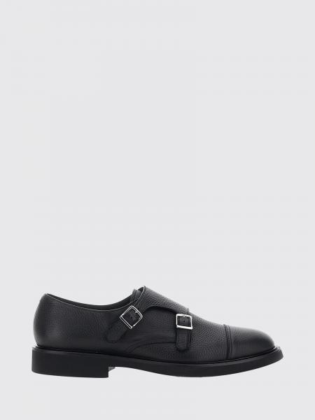 Scarpe Monk Strap Doucal's in pelle di vitello martellata con doppia fibbia