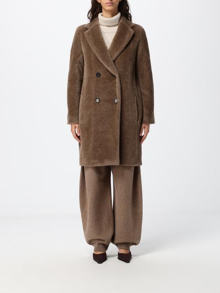 Cappotto doppiopetto 'S Max Mara al ginocchio in misto lana e alpaca
