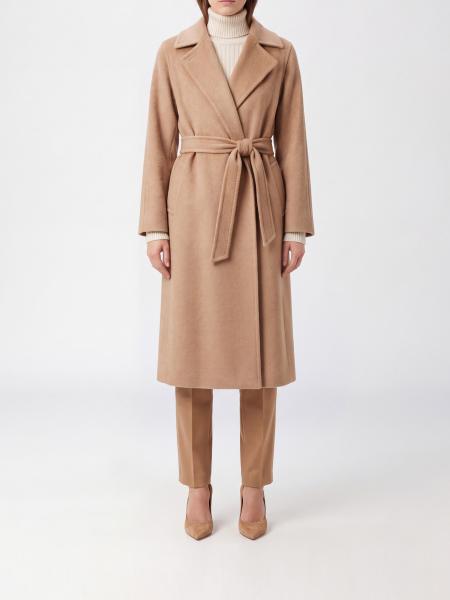 Manteau peignoir Max Mara en laine avec ceinture longueur genou