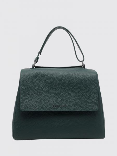 Sveva Medium Handbag Orciani in Hammered Leather with Metal Logo