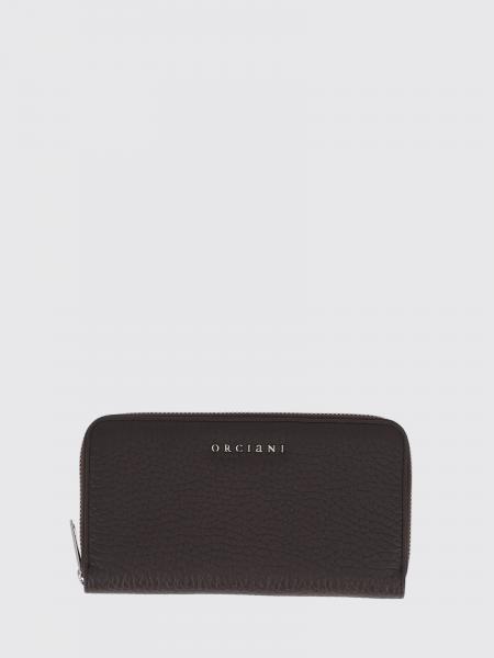 Large Continental Orciani Wallet in Hammered Leather with Zip-Around Closure