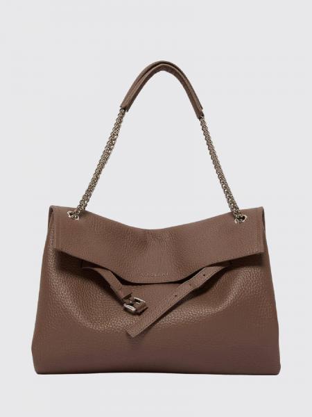 Venus Medium Shoulder Bag Orciani in Hammered Leather with Chain-Mail Handle
