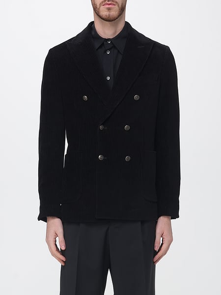 Circolo 1901 패치 포켓이 있는 더블 브레스티드 코튼 벨벳 블레이저