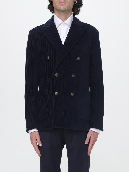 Circolo 1901 Double-Breasted Cotton Velvet Blazer with Patch Pockets