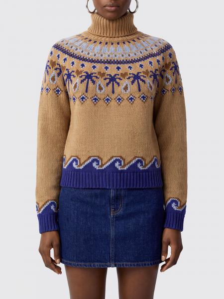 Turtleneck Jumper Alanui in Pure Virgin Wool with Abstract Jacquard Pattern