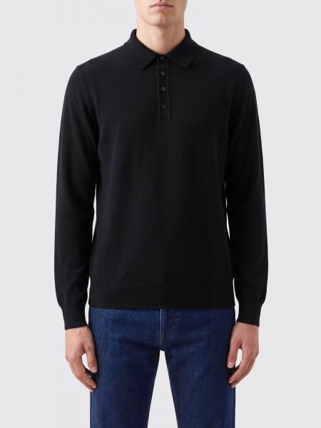 Long-Sleeved Extrafine Merino Wool Knit Polo Kangra