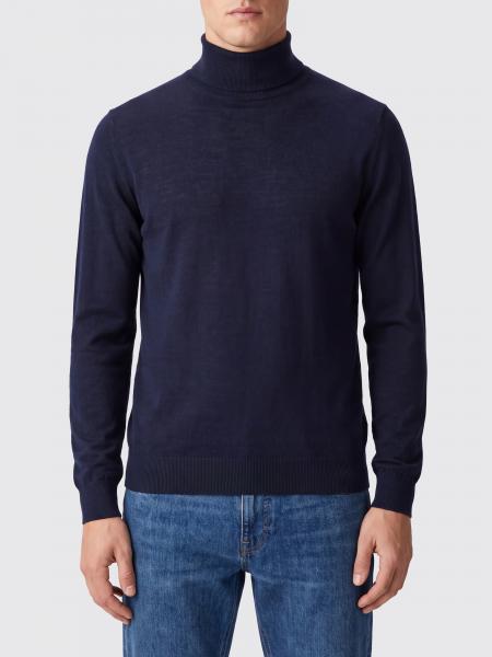 Extrafine Merino Wool Turtleneck Sweater Kangra with Ribbed Trims