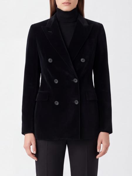 Tagliatore Double-Breasted Wool and Cashmere Velvet Blazer with Peak Lapels