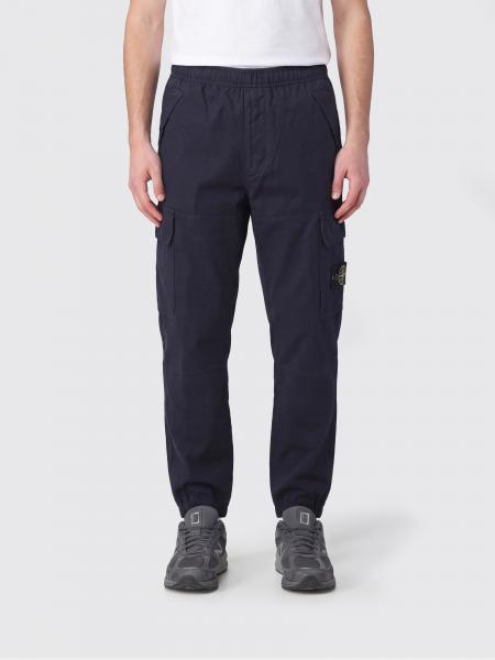 Stone Island Wool Blend Cargo Pants with Compass Logo Patch