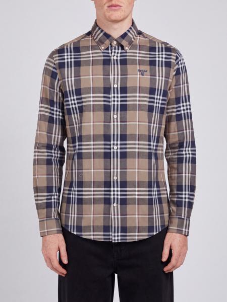 Langärmeliges Tartan-Baumwollhemd Barbour mit Button-Down-Kragen