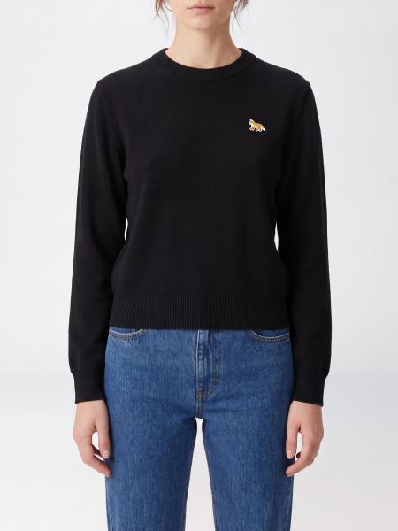 Jersey de lana Maison Kitsuné con cuello redondo y ribetes de canalé