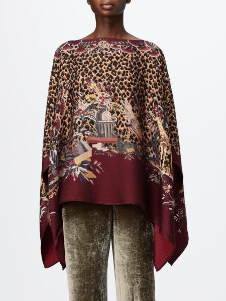 Blouse Etro en pure soie à imprimé animalier avec ourlet asymétrique