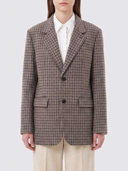 Single-Breasted Cropped Blazer Dunst in Pure Cashmere with Lapel Collar