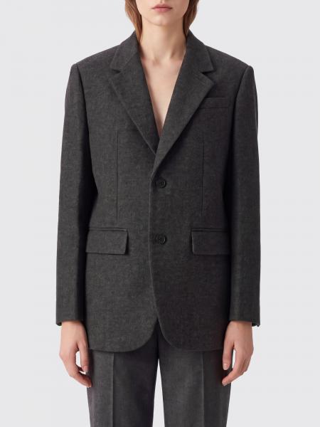 Single-Breasted Cropped Blazer Dunst in Pure Cashmere with Lapel Collar