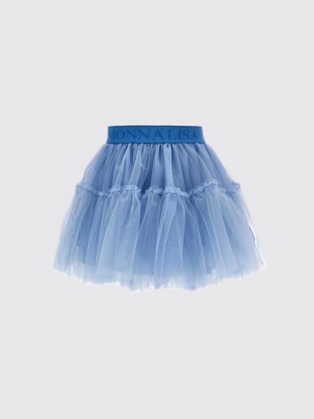 Monnalisa Girl's Tulle Full Mini Skirt with High Elasticated Waist