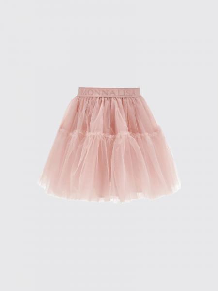 Monnalisa Girl's Tulle Full Mini Skirt with High Elasticated Waist
