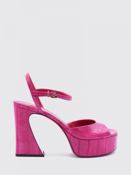 Arco Leather Platform Sandals Fendi with High Heel