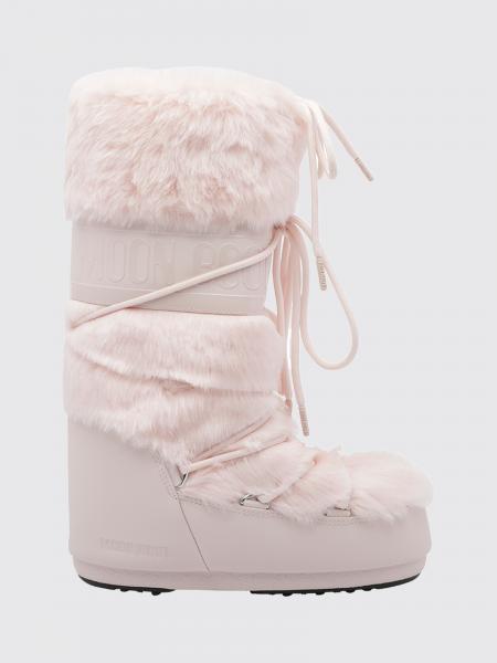 Icon Faux-Fur Padded Snow Boots Moon Boot with Criss-Cross Tubular Laces