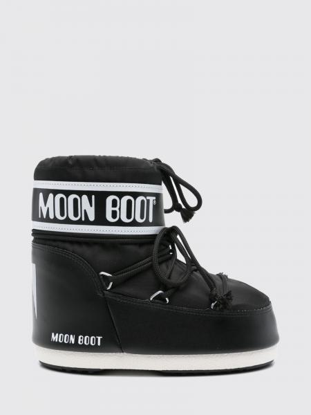 MOON BOOT 低帮尼龙雪地靴饰有徽标和可调节鞋带