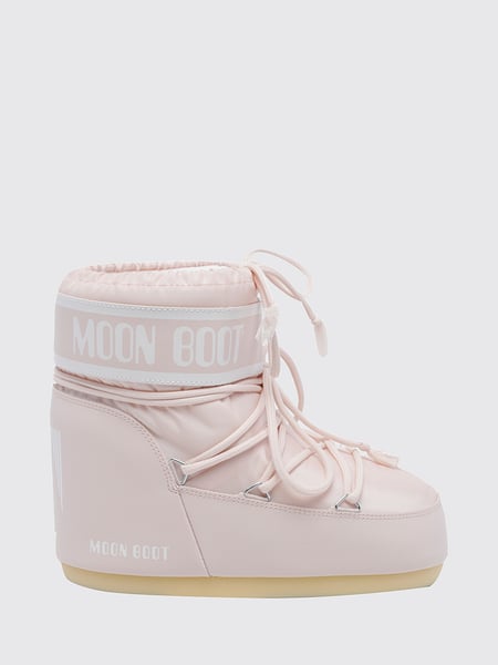 MOON BOOT 低帮尼龙雪地靴饰有徽标和可调节鞋带