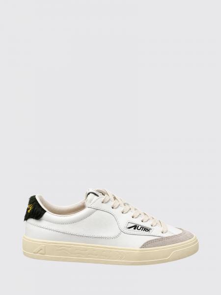 Autry Windscape Low-Top Sneakers in Leather and Pony Hair with Animal Print