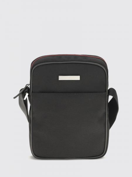 Bolso bandolera Gucci de lona con logo aplicado y cierre de cremallera