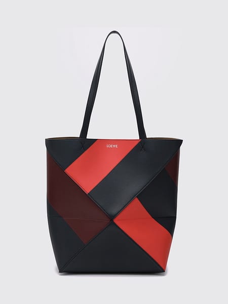 Puzzle Fold Large Bicolour Calfskin Tote Bag Loewe