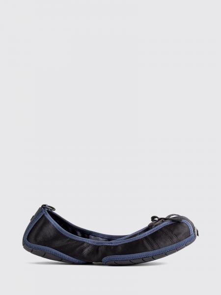 Balenciaga Polyester Ballerina Flats with Decorative Bow and Round Toe