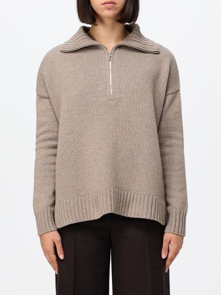 MAX MARA 羊驼毛混纺立领半拉链毛衣