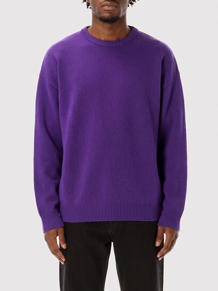 Balenciaga Crewneck Wool Sweater with Dropped Shoulders and Regular Fit