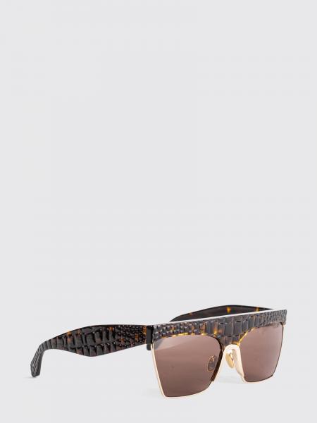 Alaïa Rectangular Acetate Sunglasses with Croc-Effect Pattern
