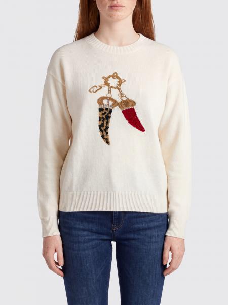 Wool Jumper Liu Jo with Graphic Print and Rhinestone Back Logo