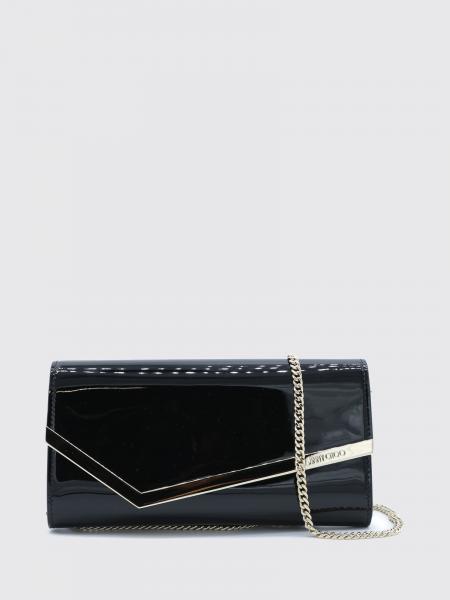 Jimmy Choo Emmie パテントレザーミニハンドバッグ チェーンストラップ付き