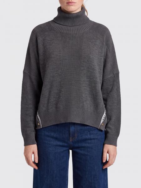 Liu Jo Wool Blend Turtleneck Jumper with Logo Buttons