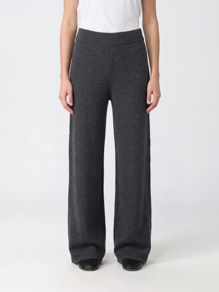 High-Waist-Palazzohose aus Woll-Kaschmir-Strick von Pinko