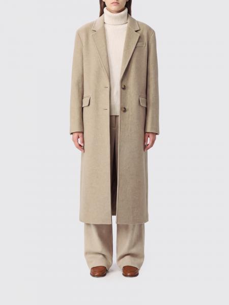 Isabel Marant Single-Breasted Long Coat in Wool and Cashmere with Lapels