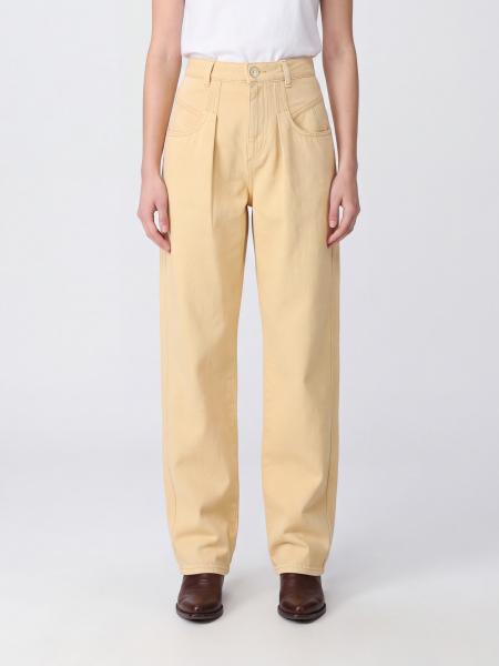 Isabel Marant Lisha High-Waisted Wide-Leg Cotton Denim Jeans
